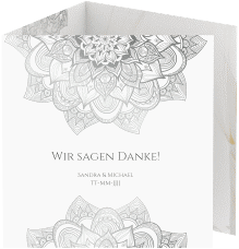 Klick: Details zu Dankeskarte Hochzeit "Delight" anzeigen Dankeskarte Hochzeit Delight quadr. Doppel-Klappkarte grau