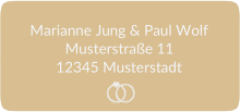 Klick: Details zu Absenderetikett Hochzeit "Rise" anzeigen Absenderetikett Hochzeit Rise 45,7 x 21,2 mm beige