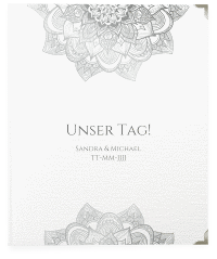 Klick: Details zu Hochzeitsalbum "Delight" anzeigen Hochzeitsalbum Delight 21 x 25 cm grau