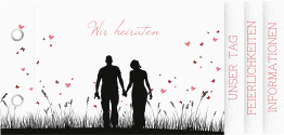 Klick: Details zu Einladung Hochzeit "Rouen" anzeigen Einladung Hochzeit Rouen Booklet schwarz