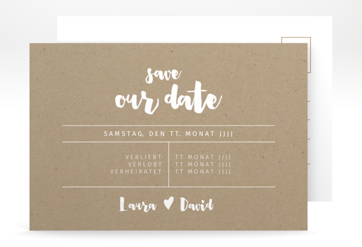 Save the Date-Postkarte Letterbox A6 Postkarte hochglanz