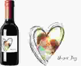 Piccoloetikett Hochzeit Liebe Etikett Piccolo braun