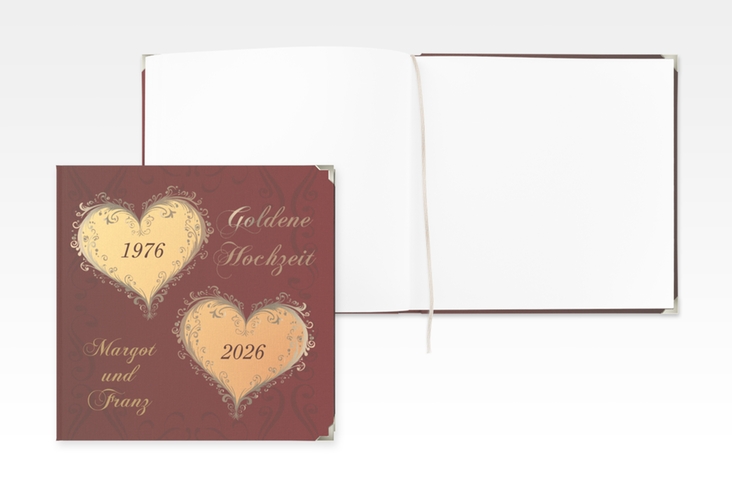 Gästebuch Selection Hochzeit Goldene Hochzeit Leinen-Hardcover rot