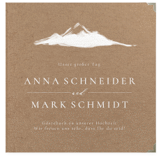 Klick: Details zu Gästebuch Selection Hochzeit "Berghochzeit" anzeigen Gästebuch Selection Hochzeit Berghochzeit Leinen-Hardcover kraftpapier mit Berg-Motiv