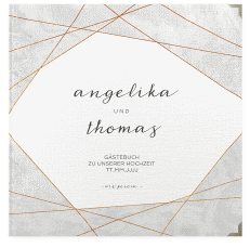 Klick: Details zu Gästebuch Selection Hochzeit "Asymmetry" anzeigen Gästebuch Selection Hochzeit Asymmetry Leinen-Hardcover grau