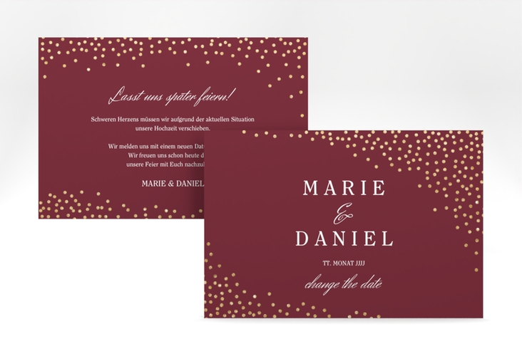 Change the Date-Karte Glitter A6 Karte quer rot