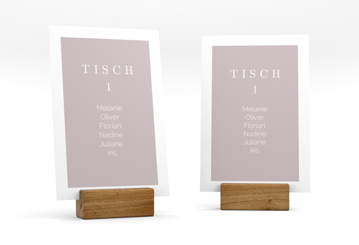 Tischaufsteller Hochzeit Simply Tischaufsteller grau