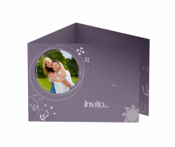 Klick: Details zu Inviti matrimonio collezione Siena anzeigen Inviti matrimonio collezione Siena A6 doppelt geklappt lila