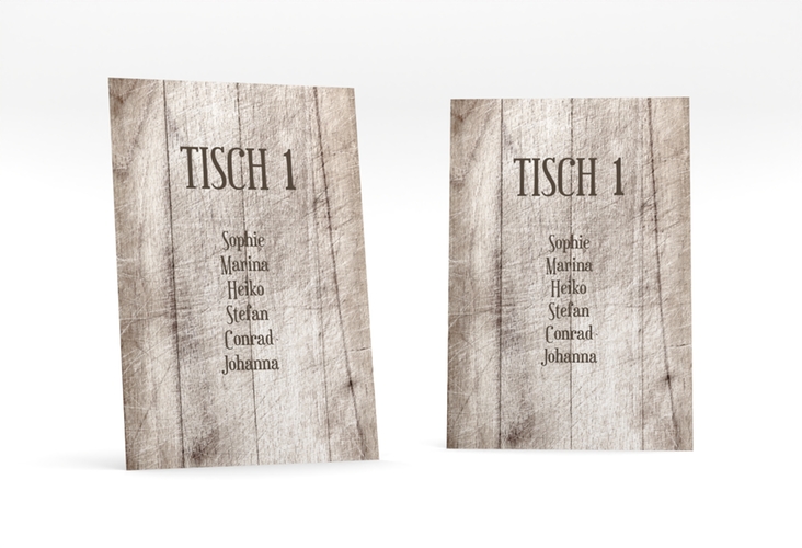 Tischaufsteller Hochzeit Wood Tischaufsteller weiss