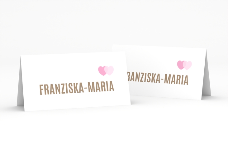 Tischkarte Hochzeit Couple Tischkarten rosa