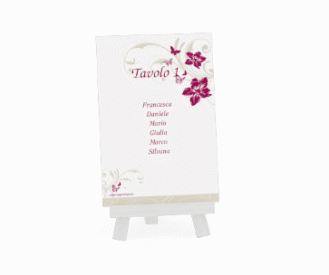 Klick: Details zu Segnaposti matrimonio collezione Parma anzeigen Segnaposti matrimonio collezione Parma Tischaufsteller fucsia