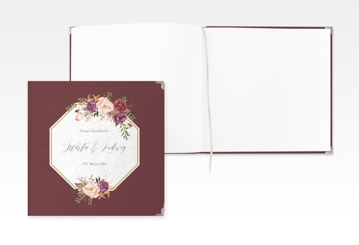 Gästebuch Selection Hochzeit Prachtvoll Leinen-Hardcover rot