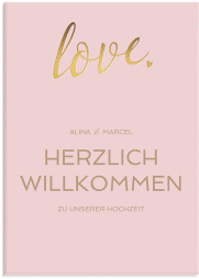 Klick: Details zu Willkommensschild Leinwand "Glam" anzeigen Willkommensschild Leinwand Glam 50 x 70 cm Leinwand rosa