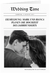 Klick: Details zu Einladungskarte Hochzeit "Wedding Time" anzeigen Einladungskarte Hochzeit Wedding Time A6 Klappkarte hoch weiss
