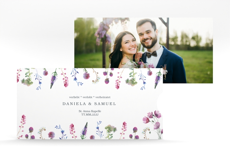 Hochzeitseinladung Wildblumen Einsteckkarte