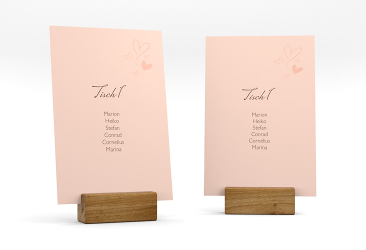 Tischaufsteller Hochzeit Purity Tischaufsteller apricot