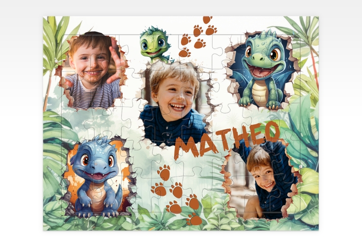 Fotopuzzle 40 Teile Dinos 40 Teile gruen