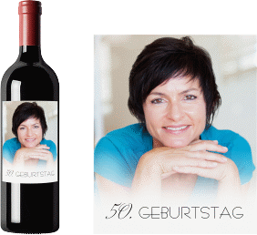 Weinflaschen-Etikett Luminous Etikett Weinflasche 4er Set schwarz