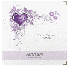 Klick: Details zu Gästebuch Selection Hochzeit "Triest" anzeigen Gästebuch Selection Hochzeit Triest Leinen-Hardcover lila