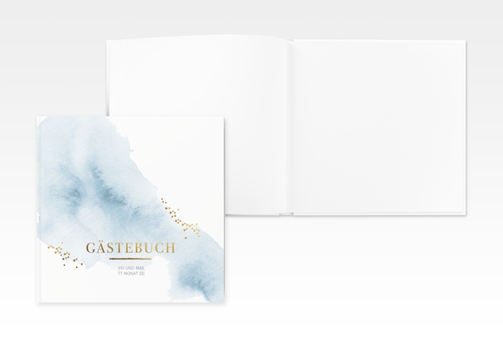 Gästebuch Creation Hochzeit Pastell 20 x 20 cm, Hardcover blau