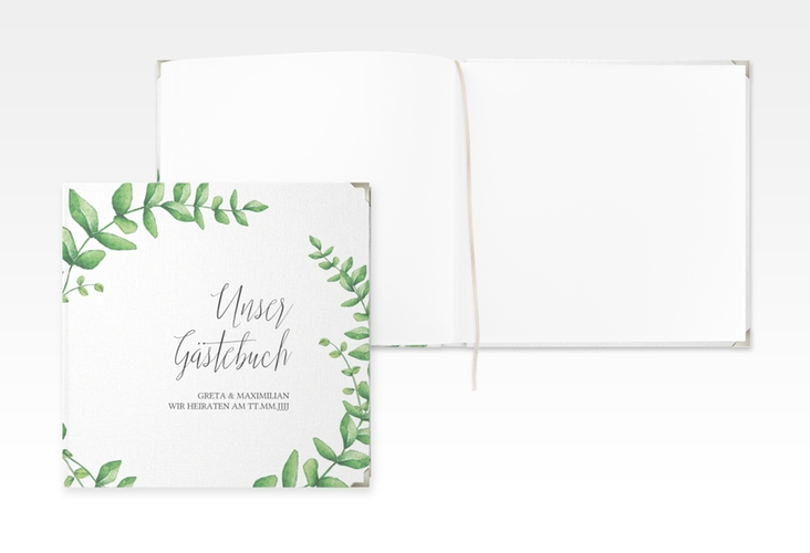 Gästebuch Selection Hochzeit Botanic Leinen-Hardcover weiss