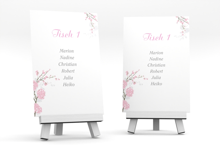 Tischaufsteller Hochzeit Salerno Tischaufsteller rosa