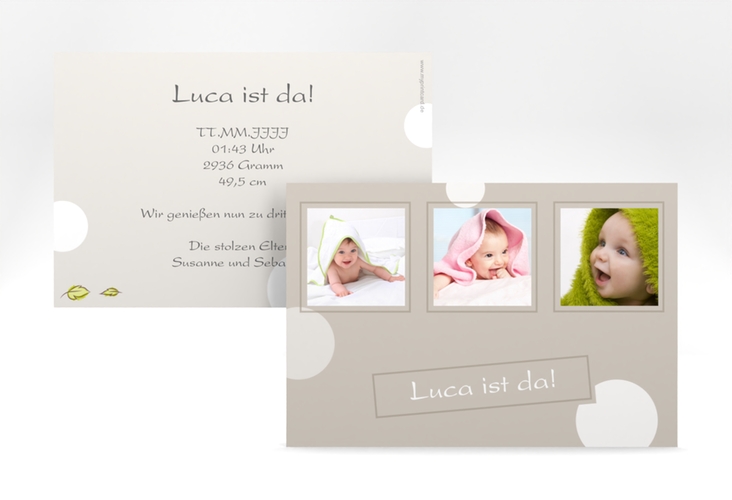 Geburtskarte Cute A6 Karte quer
