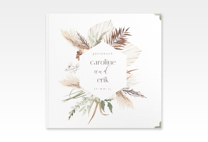 Gästebuch Selection Hochzeit Bohemian Leinen-Hardcover weiss