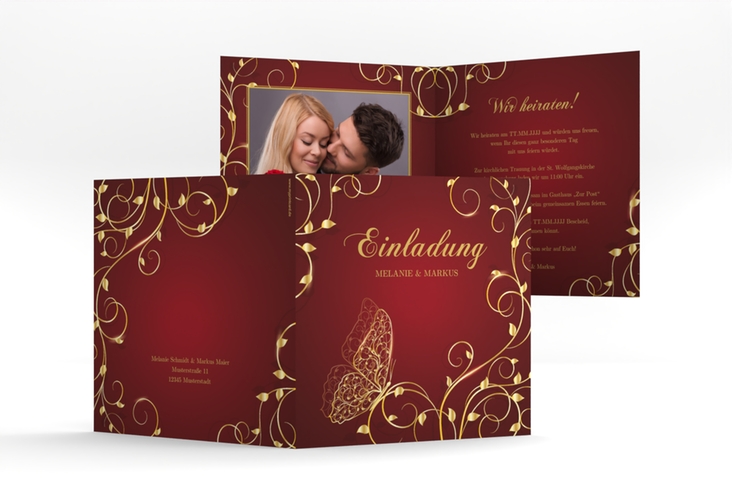 Hochzeitseinladung Eternity quadr. Klappkarte