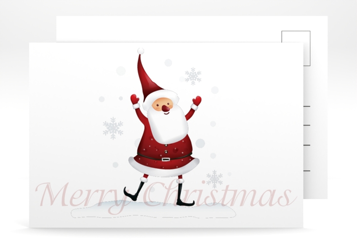 Weihnachtskarte Schneemann A6 Postkarte hochglanz