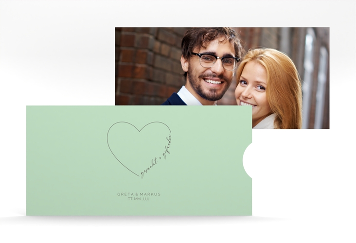 Hochzeitseinladung Lebenstraum Einsteckkarte mint
