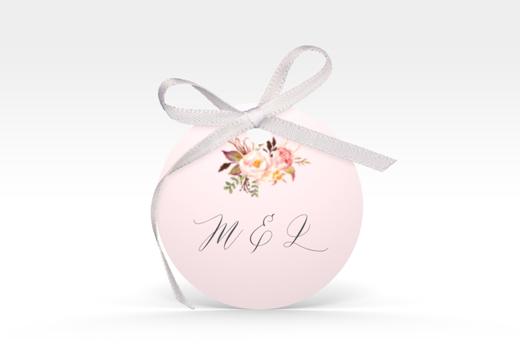Geschenkanhänger Hochzeit Prachtvoll Geschenkanhänger, rund rosa