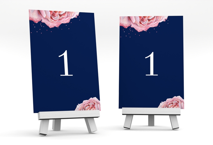 Tischnummer Hochzeit Cherie Tischaufsteller rosa hochglanz