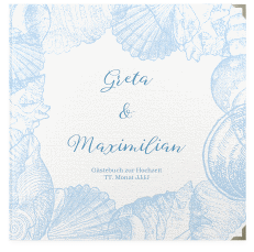 Klick: Details zu Gästebuch Selection Hochzeit "Muschelreich" anzeigen Gästebuch Selection Hochzeit Muschelreich Leinen-Hardcover blau
