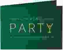 Partyeinladung Cocktail A6 Klappkarte quer gruen