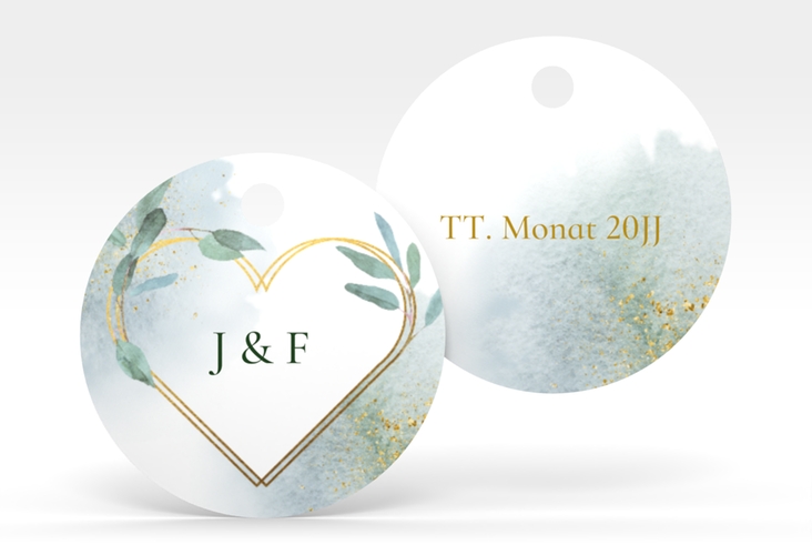 Geschenkanhänger Hochzeit Amore Geschenkanhänger, rund weiss hochglanz