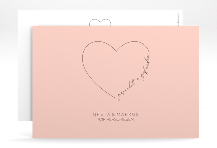 Change the Date-Karte Lebenstraum A6 Karte quer rosa