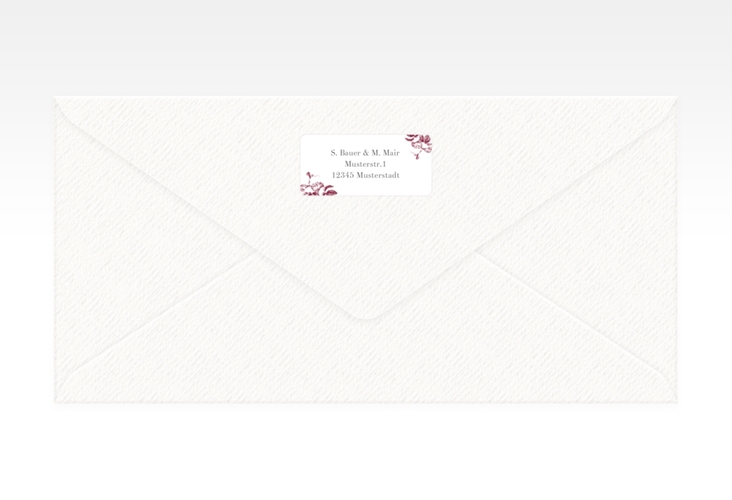 Absenderetikett Hochzeit Magnificent 45,7 x 21,2 mm rot