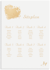 Klick: Details zu Sitzplan Leinwand Hochzeit "Mailand" anzeigen Sitzplan Leinwand Hochzeit "Mailand" 50 x 70 cm Leinwand pink