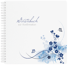 Klick: Details zu Gästebuch Konfirmation "Flos" anzeigen Gästebuch Konfirmation "Flos"