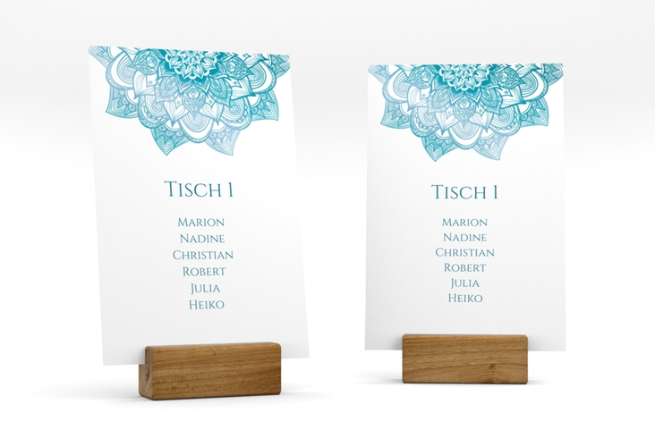 Tischaufsteller Hochzeit Delight Tischaufsteller tuerkis