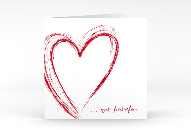 Hochzeitseinladung Liebe quadr. Klappkarte