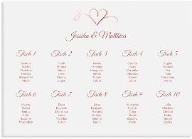 Klick: Details zu Sitzplan Leinwand Hochzeit "Envie" anzeigen Sitzplan Leinwand Hochzeit "Envie" 70 x 50 cm Leinwand lila