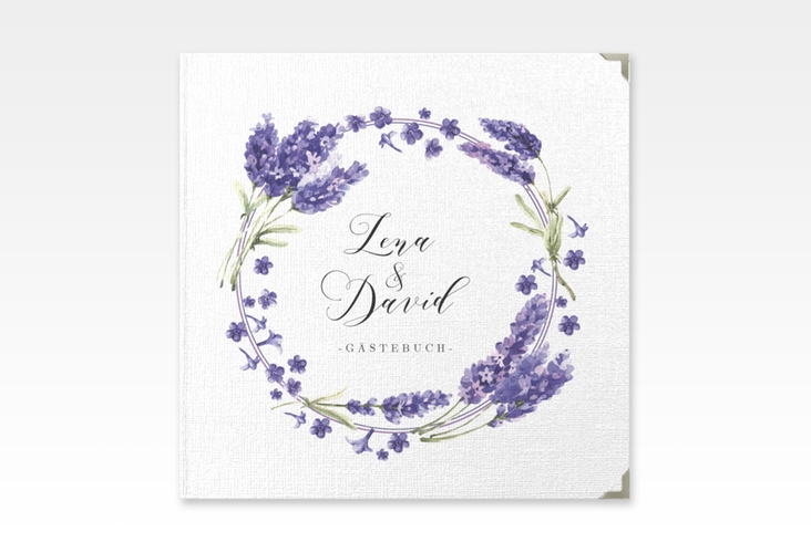 Gästebuch Selection Hochzeit Lavendel Leinen-Hardcover