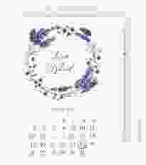 Save the Date-Kalenderblatt "Lavendel" Kalenderblatt-Karte weiss
