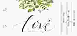 Hochzeitseinladung Botany Booklet weiss
