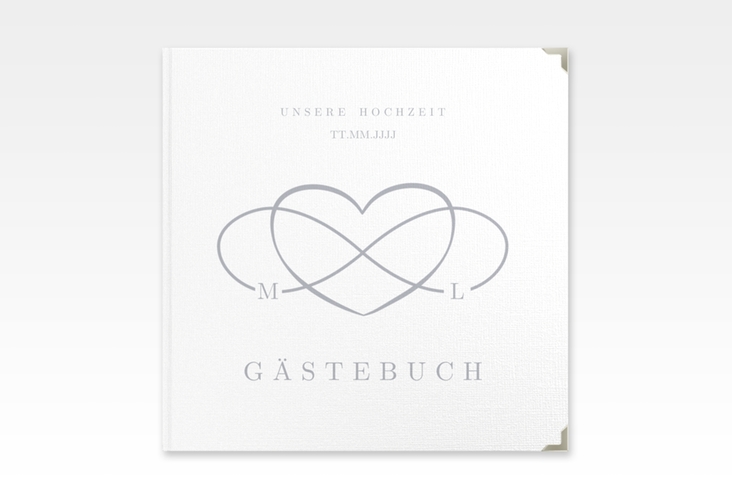 Gästebuch Selection Hochzeit Infinity Leinen-Hardcover grau