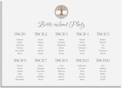 Sitzplan Leinwand Hochzeit Lebensbaum