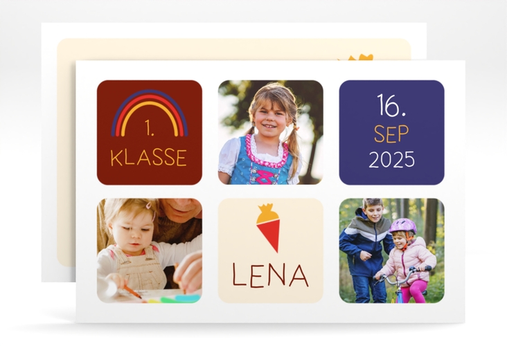 Einschulungskarte Meilenstein A6 Karte quer