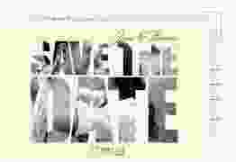 Save the Date-Postkarte  Letters A6 Postkarte beige